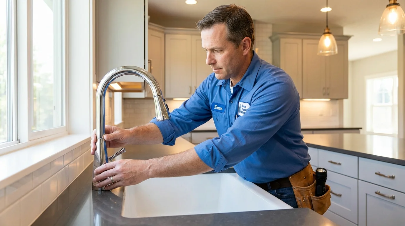 Kitchen faucet installation by Johns Plumbing LLC in Henryetta